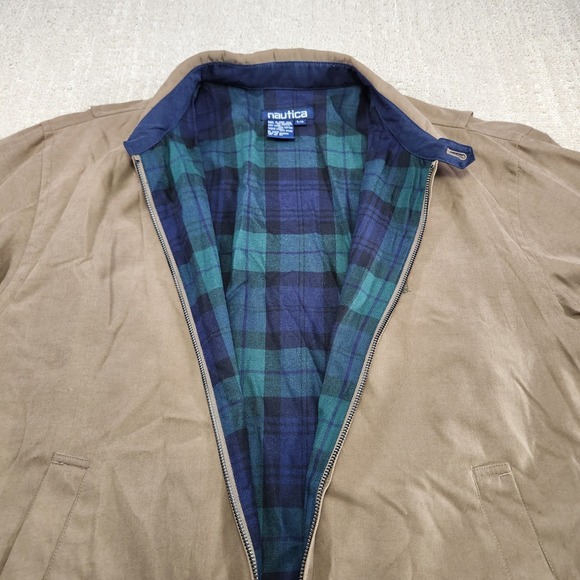 Vintage Nautica Sailing Jacket Men Large Bi Swing Chinstrap Bomber Flannel Lined - Picture 8 of 11